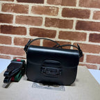 GUCCI HORSEBIT 1955 SMALL SHOULDER BAG BLACK LEATHER – GB24