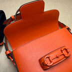 GUCCI HORSEBIT 1955 SMALL SHOULDER BAG ORANGE LEATHER – GB26