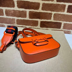 GUCCI HORSEBIT 1955 SMALL SHOULDER BAG ORANGE LEATHER – GB26