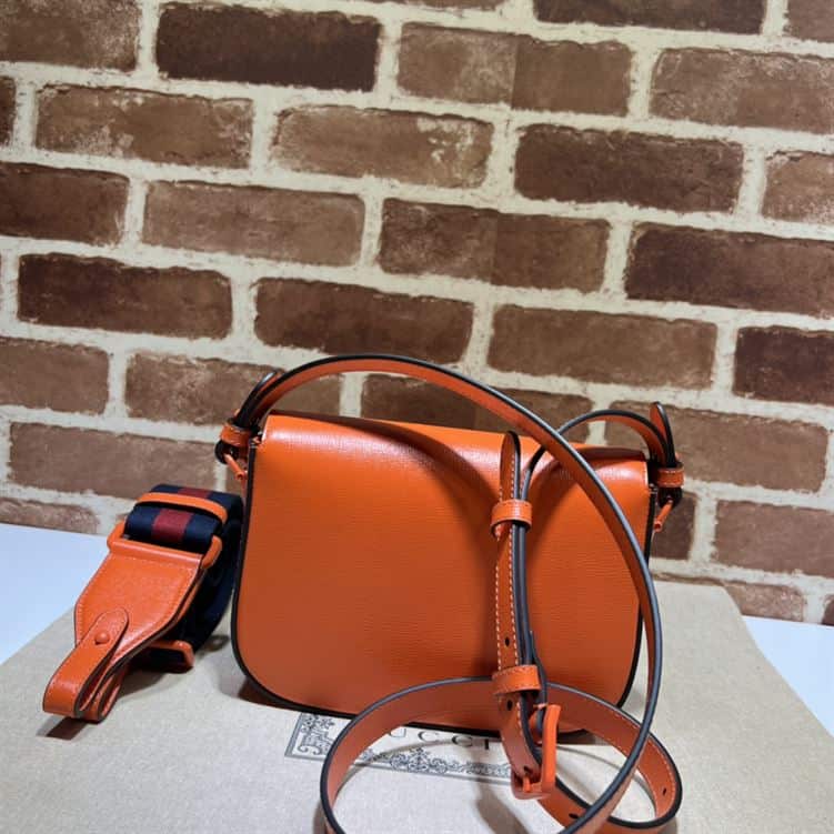 GUCCI HORSEBIT 1955 SMALL SHOULDER BAG ORANGE LEATHER – GB26