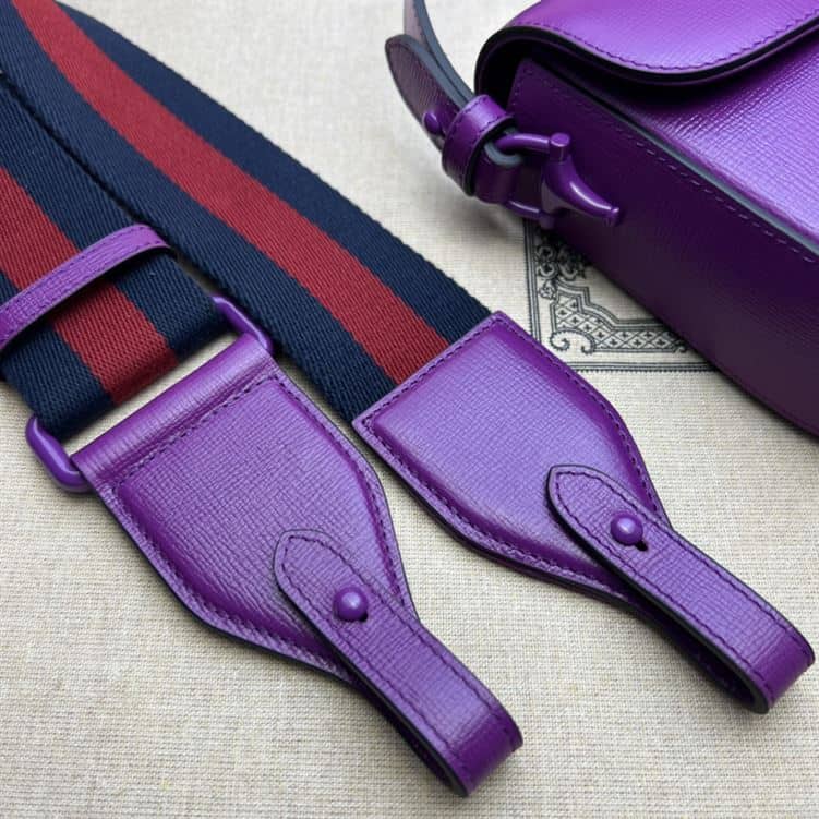GUCCI HORSEBIT 1955 SMALL SHOULDER BAG PURPLE LEATHER – GB27