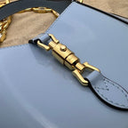 GUCCI JACKIE 1961 MINI SHOULDER BAG WITH BLUE PATENT LEATHER – GB75