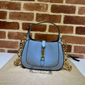 GUCCI JACKIE 1961 MINI SHOULDER BAG WITH BLUE PATENT LEATHER – GB75