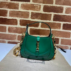 GUCCI JACKIE 1961 MINI SHOULDER BAG WITH GREEN PATENT LEATHER – GB76