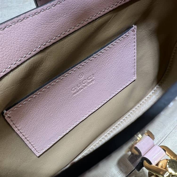 GUCCI JACKIE 1961 MINI SHOULDER BAG WITH PINK PATENT LEATHER – GB74