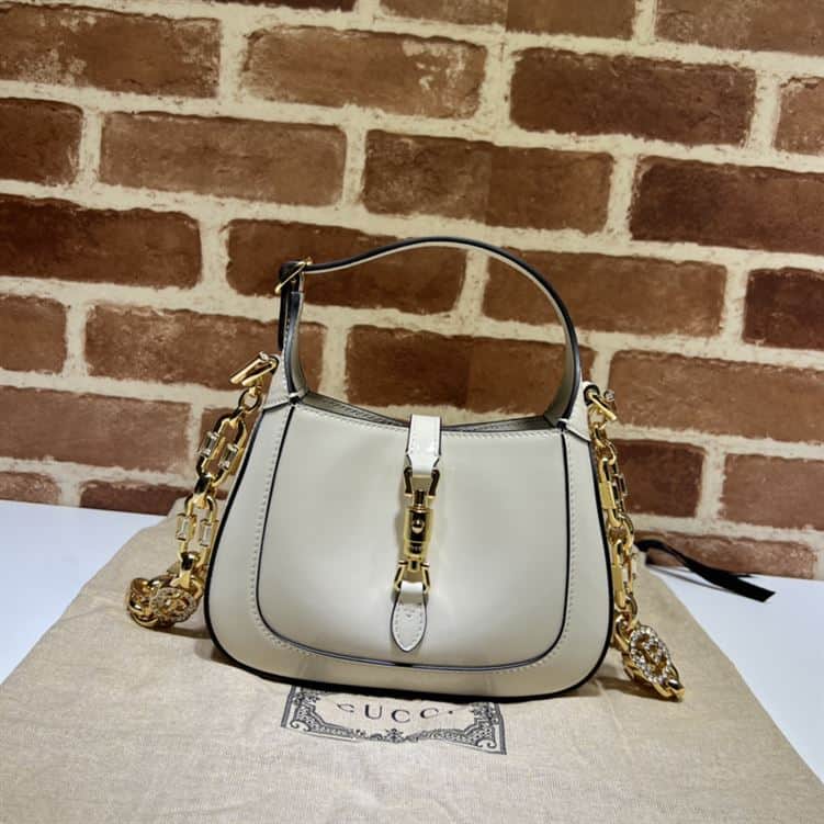 GUCCI JACKIE 1961 MINI SHOULDER BAG WITH WHITE PATENT LEATHER – GB72