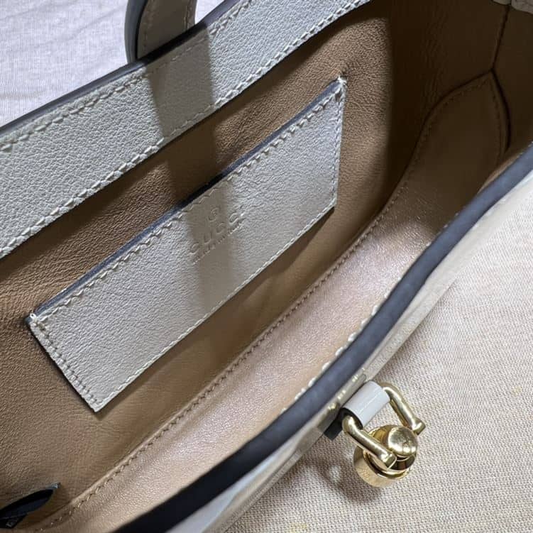 GUCCI JACKIE 1961 MINI SHOULDER BAG WITH WHITE PATENT LEATHER – GB72