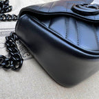 GUCCI MARMONT BELT BAG IN BLACK LEATHER – GB17
