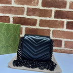 GUCCI MARMONT BELT BAG IN BLACK LEATHER – GB17