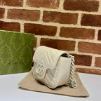 GUCCI MARMONT BELT BAG IN WHITE LEATHER – GB18