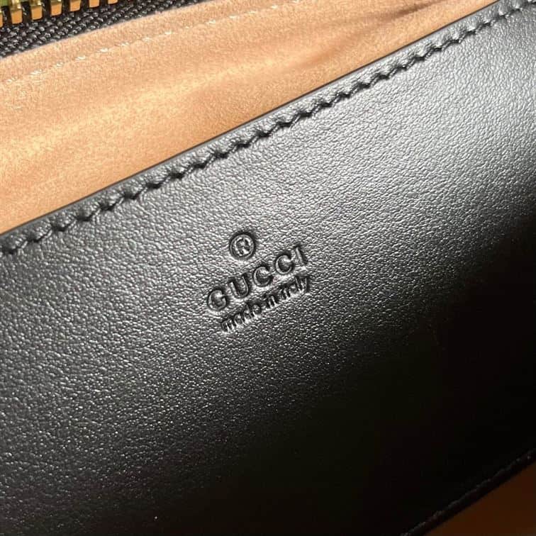 GUCCI MARMONT SHOULDER BAG IN BLACK LEATHER – GB13