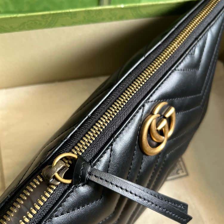 GUCCI MARMONT SHOULDER BAG IN BLACK LEATHER – GB13