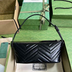 GUCCI MARMONT SHOULDER BAG IN BLACK LEATHER – GB16
