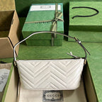 GUCCI MARMONT SHOULDER BAG IN WHITE LEATHER – GB14