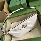 GUCCI MARMONT SHOULDER BAG IN WHITE LEATHER – GB14