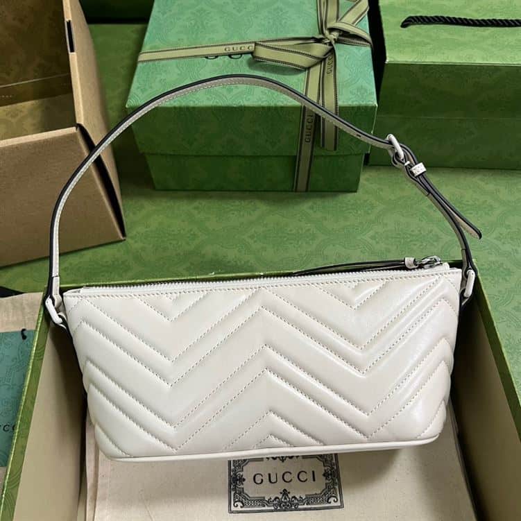 GUCCI MARMONT SHOULDER BAG IN WHITE LEATHER – GB15