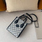 GUCCI MINI NOTE BAG WITH INTERLOCKING G BEIGE AND BLUE GG SUPREME CANVAS – GB36