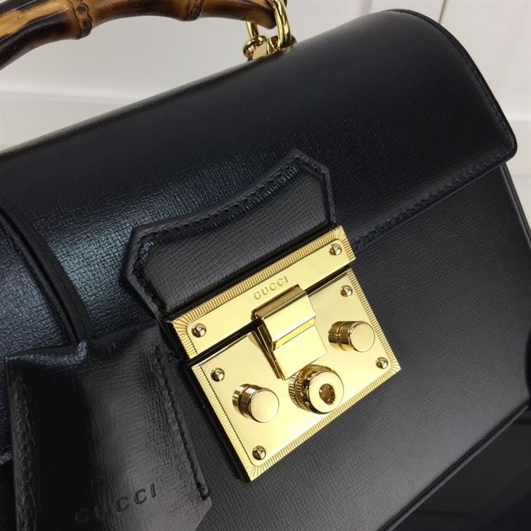 GUCCI PADLOCK GG SMALL BAMBOO SHOULDER BAG – GB85