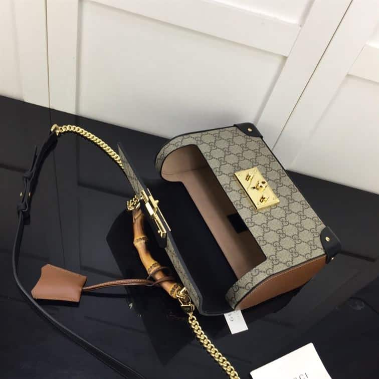 GUCCI PADLOCK GG SMALL BAMBOO SHOULDER BAG – GB86