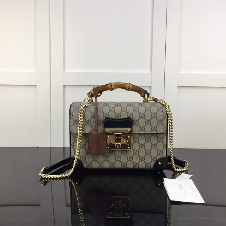 GUCCI PADLOCK GG SMALL BAMBOO SHOULDER BAG – GB86