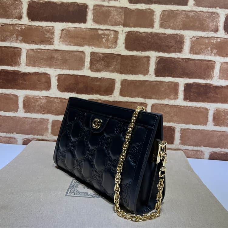 GUCCI SMALL GG QUILTED LEATHER BAG IN BLACK – GB29