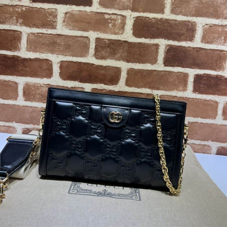 GUCCI SMALL GG QUILTED LEATHER BAG IN BLACK – GB29