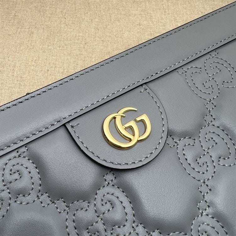 GUCCI SMALL GG QUILTED LEATHER BAG IN PALE GRAY – GB28