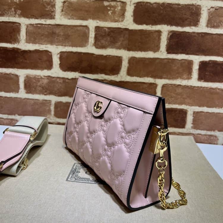 GUCCI SMALL GG QUILTED LEATHER BAG IN PINK – GB30