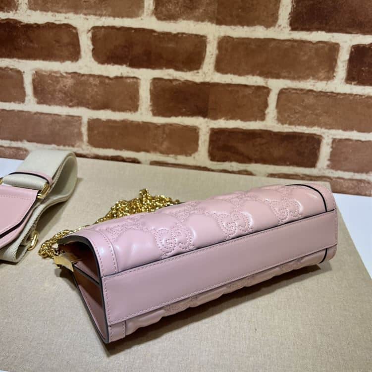 GUCCI SMALL GG QUILTED LEATHER BAG IN PINK – GB30