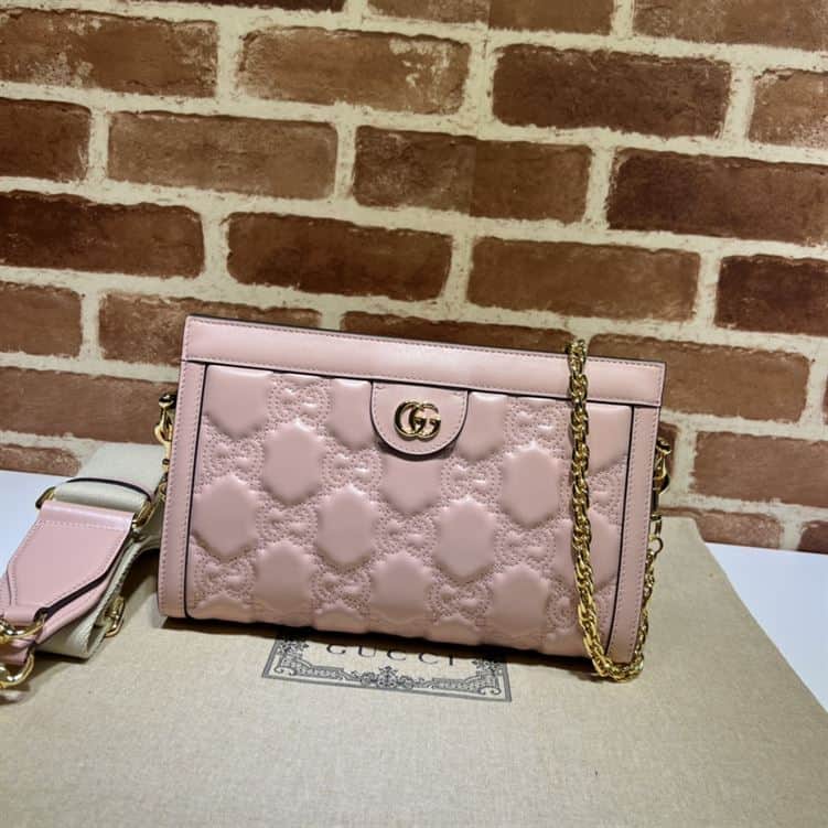 GUCCI SMALL GG QUILTED LEATHER BAG IN PINK – GB30