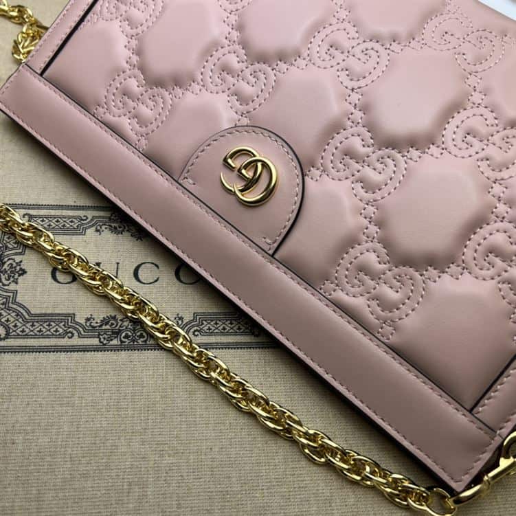 GUCCI SMALL GG QUILTED LEATHER BAG IN PINK – GB30