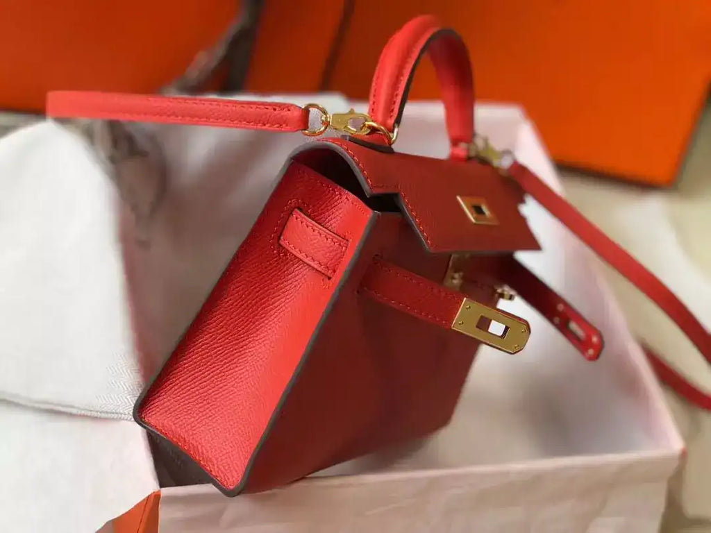 Hermes Kelly Mini II Bag In Rouge Casaque Epsom Leather GHW – HW124