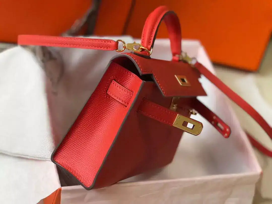 Hermes Kelly Mini II Bag In Rouge Casaque Epsom Leather GHW – HW124