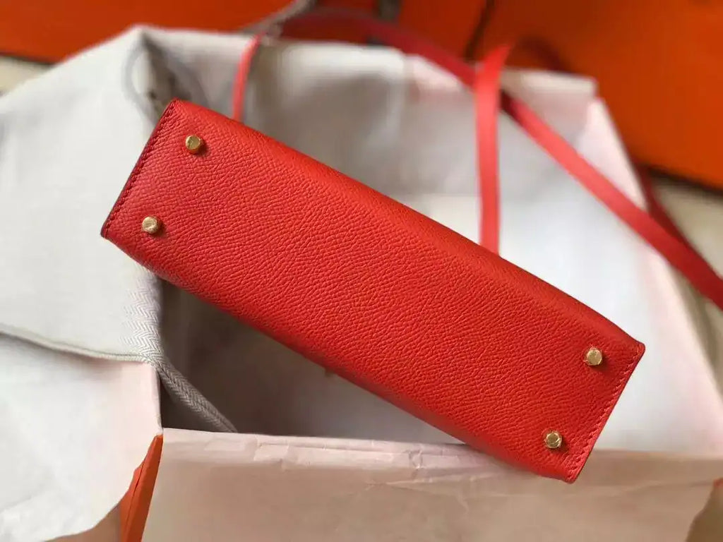 Hermes Kelly Mini II Bag In Rouge Casaque Epsom Leather GHW – HW124