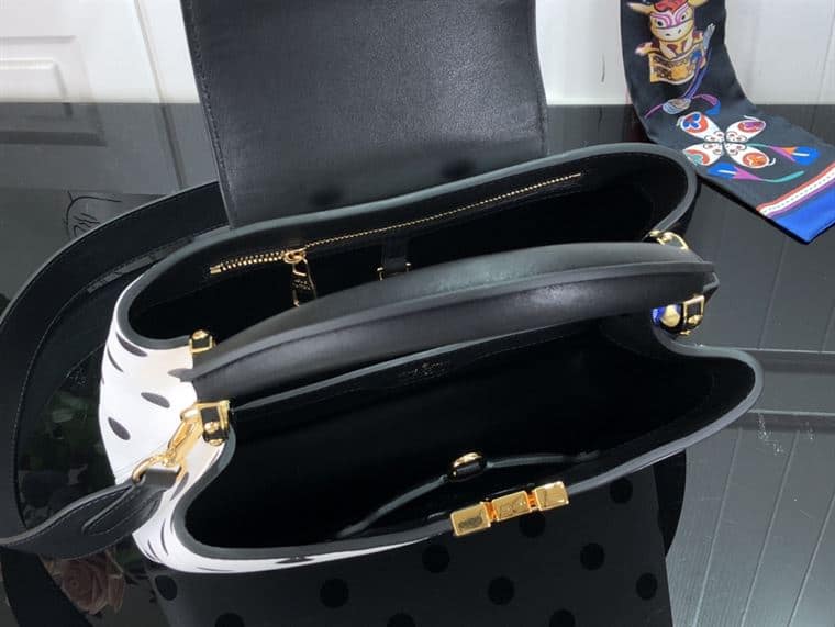 LOUIS VUITTON CAPUCINES BB White & Black – LW093