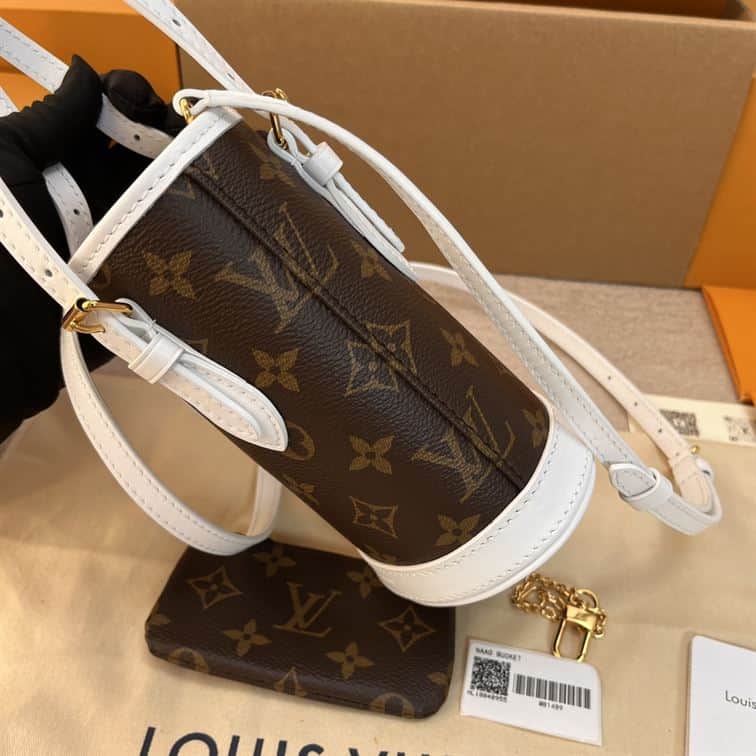 LOUIS VUITTON NANO BUCKET BROWN WHITE – LW134