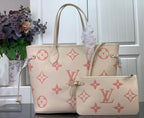 LOUIS VUITTON NEVERFULL MM BICOLOR MONOGRAM EMPREINTE LEATHER – LW120