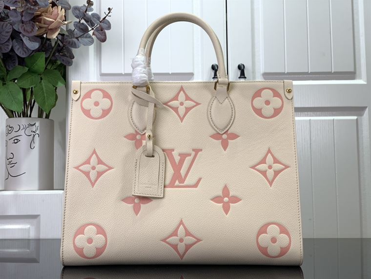 LOUIS VUITTON ONTHEGO MM BICOLOR MONOGRAM EMPREINTE LEATHER – LW121