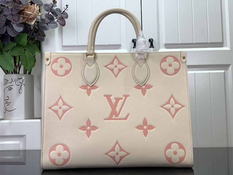 LOUIS VUITTON ONTHEGO MM BICOLOR MONOGRAM EMPREINTE LEATHER – LW121