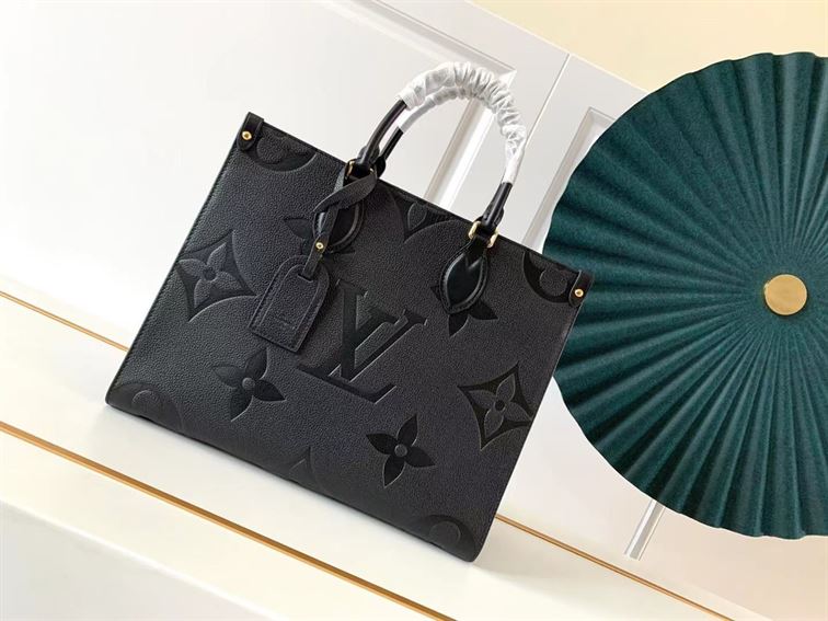 LOUIS VUITTON ONTHEGO MM BLACK MONOGRAM EMPREINTE – LW031