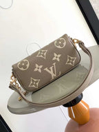 LOUIS VUITTON WALLET ON CHAIN IVY BICOLOR MONOGRAM EMPREINTE LEATHER – LW038