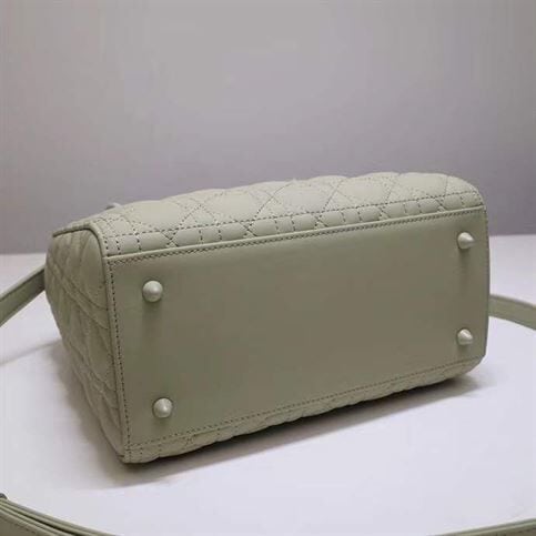 MEDIUM LADY DIOR BAG METALLIC GRAY – DOB007