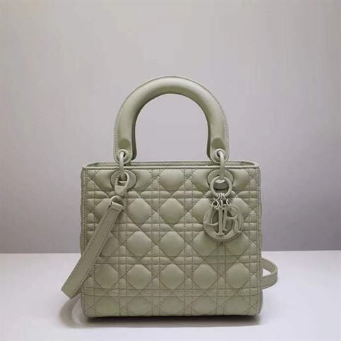 MEDIUM LADY DIOR BAG METALLIC GRAY – DOB007
