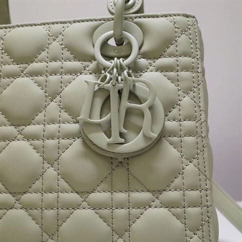 MEDIUM LADY DIOR BAG METALLIC GRAY – DOB007