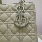 MEDIUM LADY DIOR BAG METALLIC GRAY – DOB007