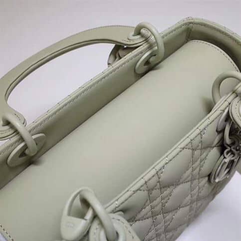 MEDIUM LADY DIOR BAG METALLIC GRAY – DOB007