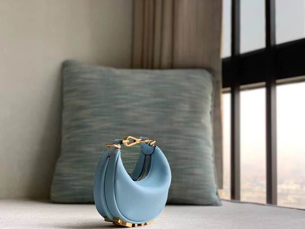 NANO FENDYGRAPHY BLUE LEATHER CHARM – F038
