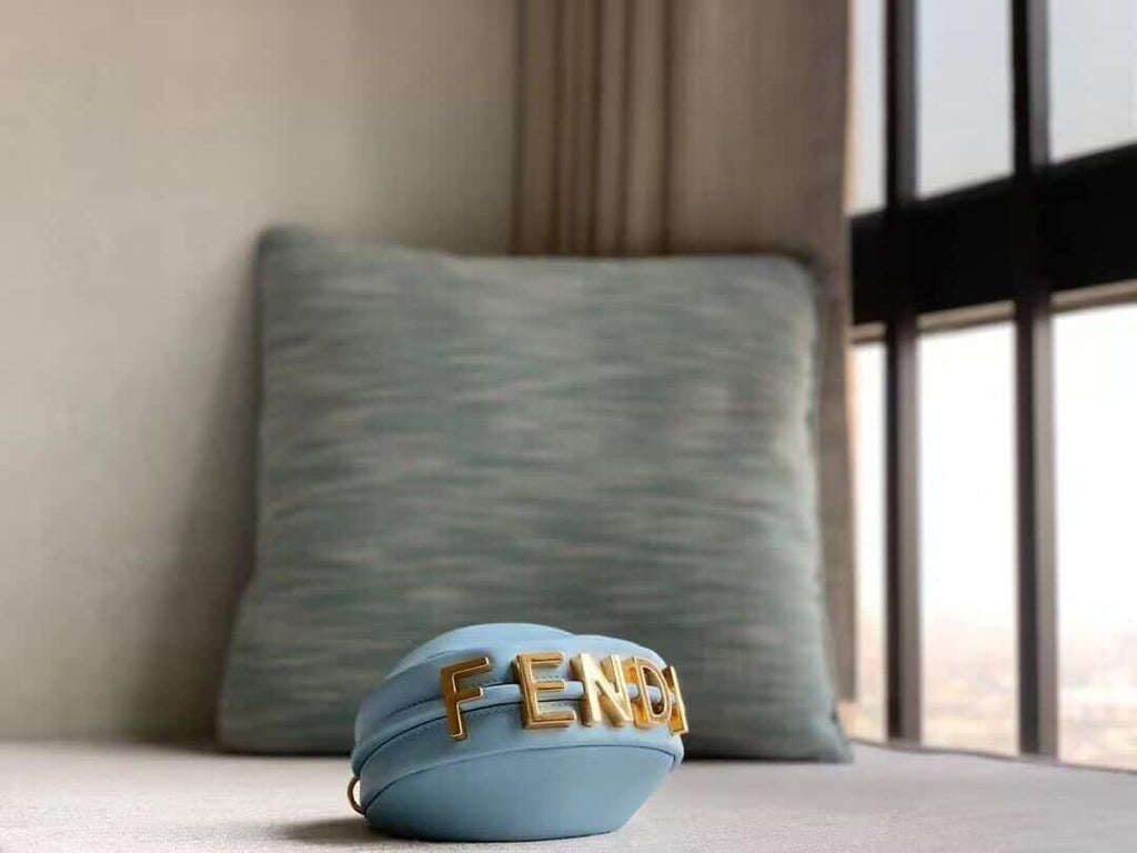 NANO FENDYGRAPHY BLUE LEATHER CHARM – F038