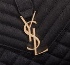 YSL ENVELOPE MEDIUM CHAIN BAG IN SUPPLE MATELASSÉ LEATHER – YB036