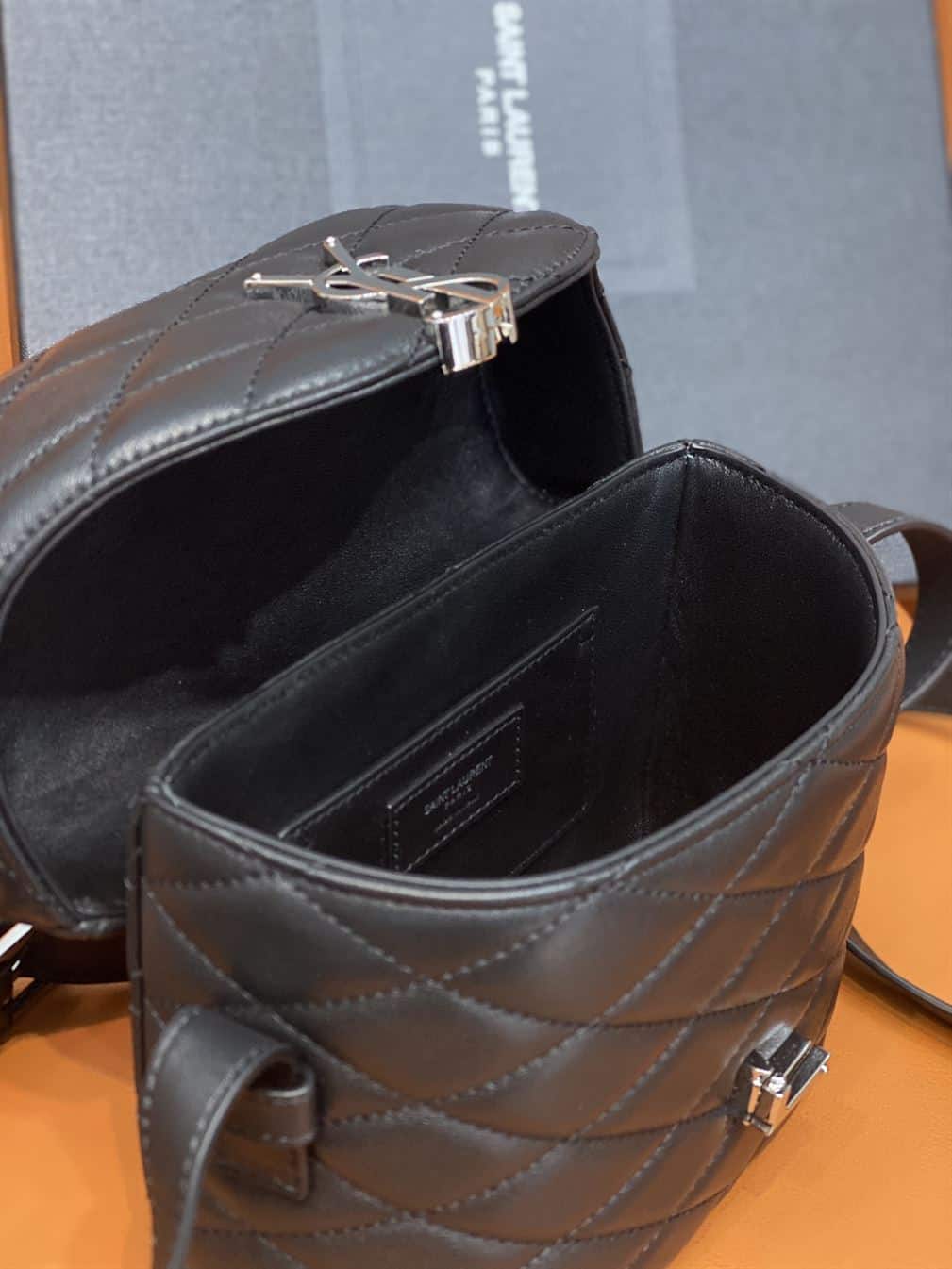 YSL JUNE QUILTED LEATHER CROSSBODY BLACK BAG – YB045